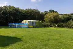 Tent on electric grass pitches at Cornish Coasts Caravan and Camping Park Tent on electric grass pitches at Cornish Coasts Caravan and Camping Park