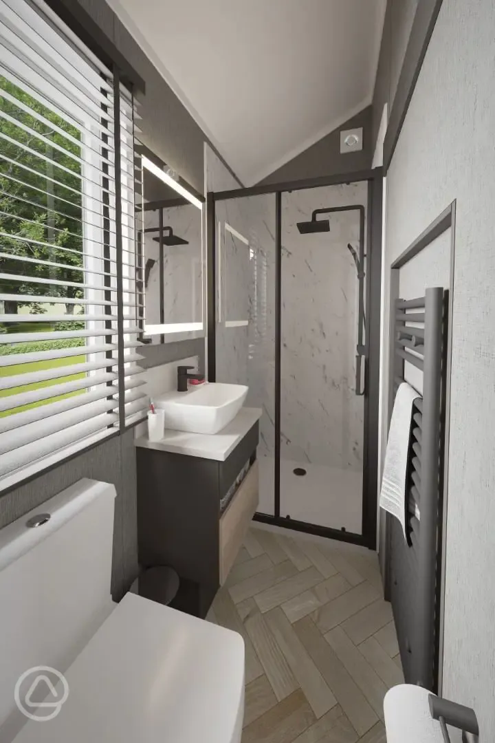 Ensuite Glamping Cabin bathroom