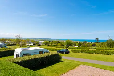 Hardstanding pitches with sea views