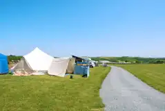 Upper Meadow non electric grass pitches, some with sea views 