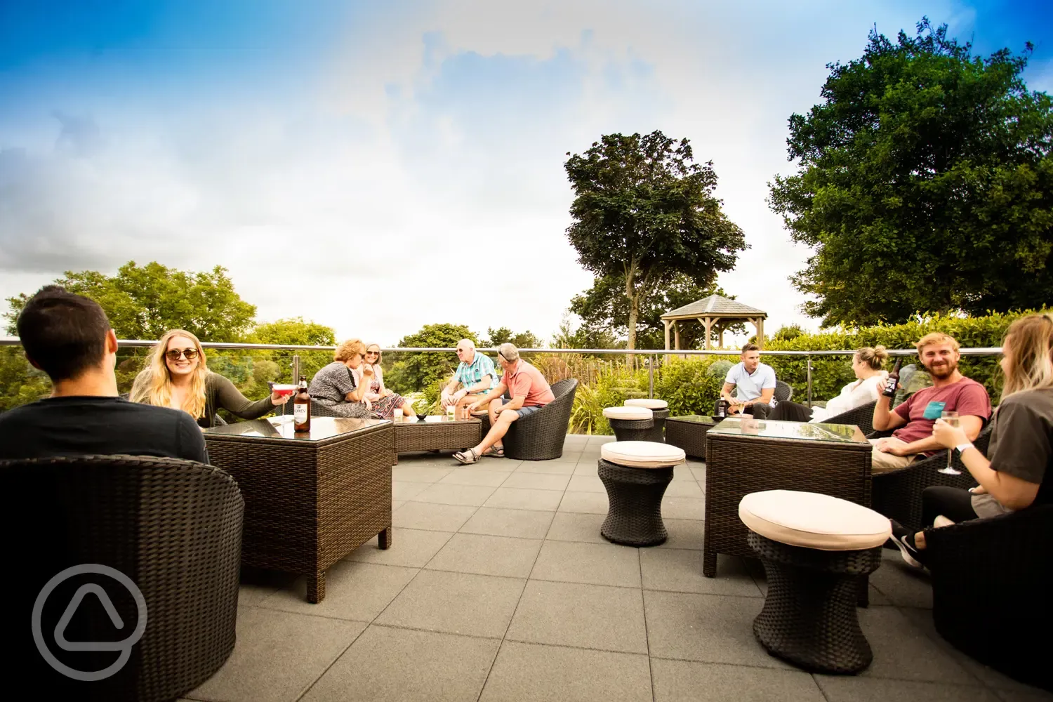 Outdoor seating at The Loft Cocktail Bar