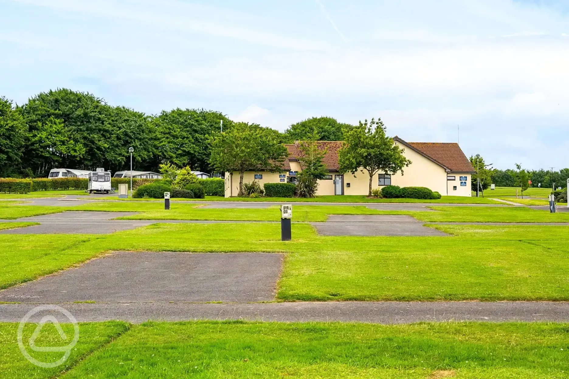 Fully serviced all weather pitches with electric, water and grey waste