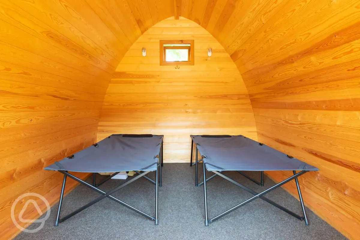 Interior of Camping Pods