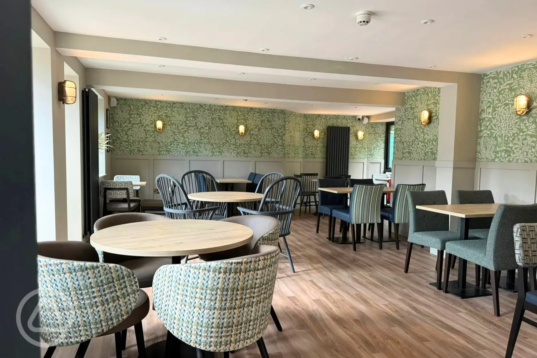 Wild Boar Coffee Shop (open daily) indoor seating area