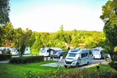 Electric hardstanding 9m x 9m pitches with 16 amp hook ups