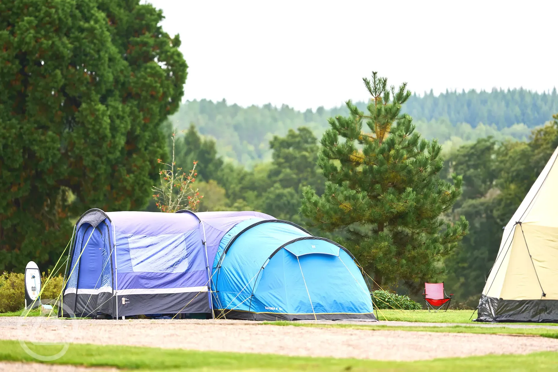 Electric gravel tent and campervan pitches