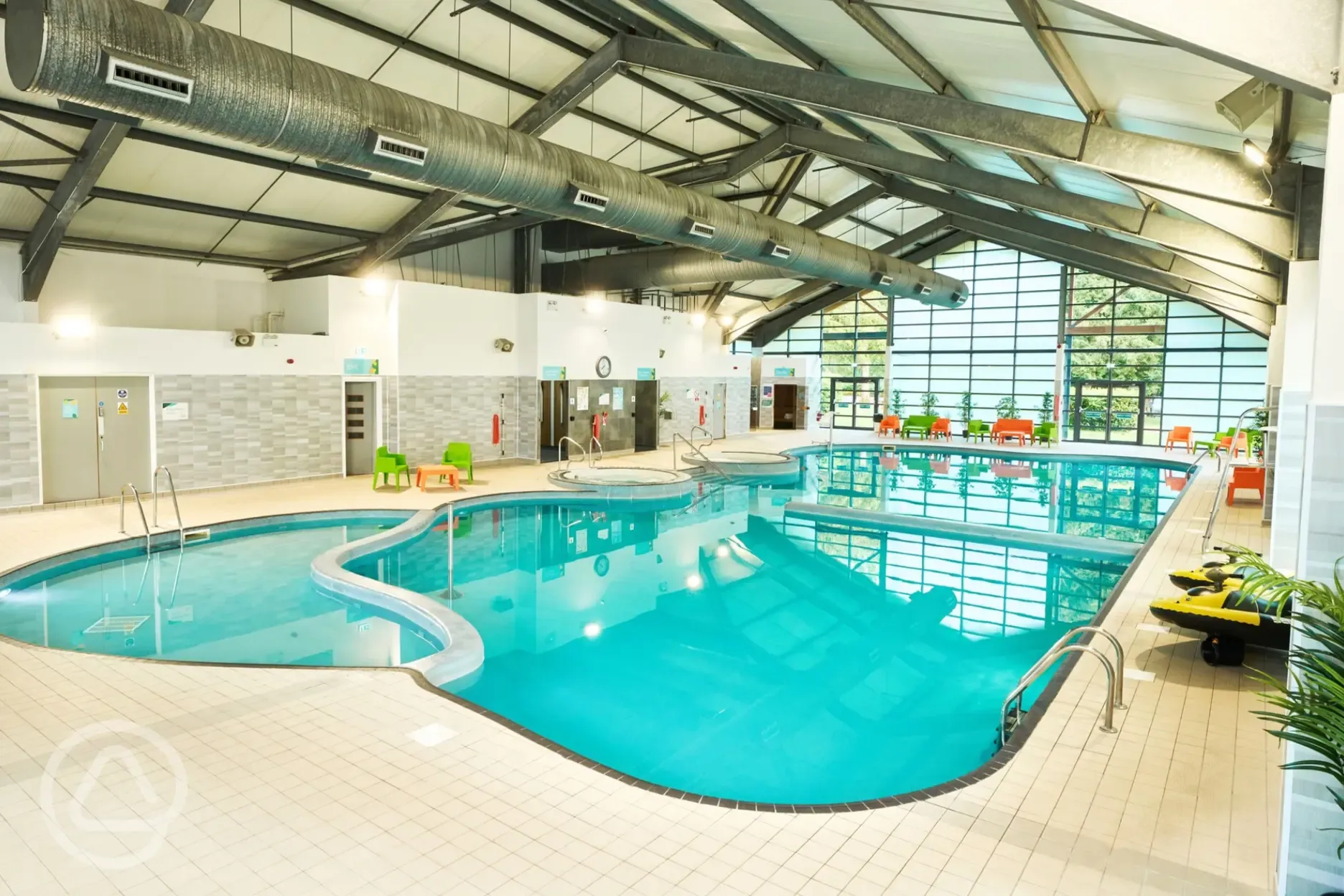 Indoor heated swimming, toddler pool and poolside seating