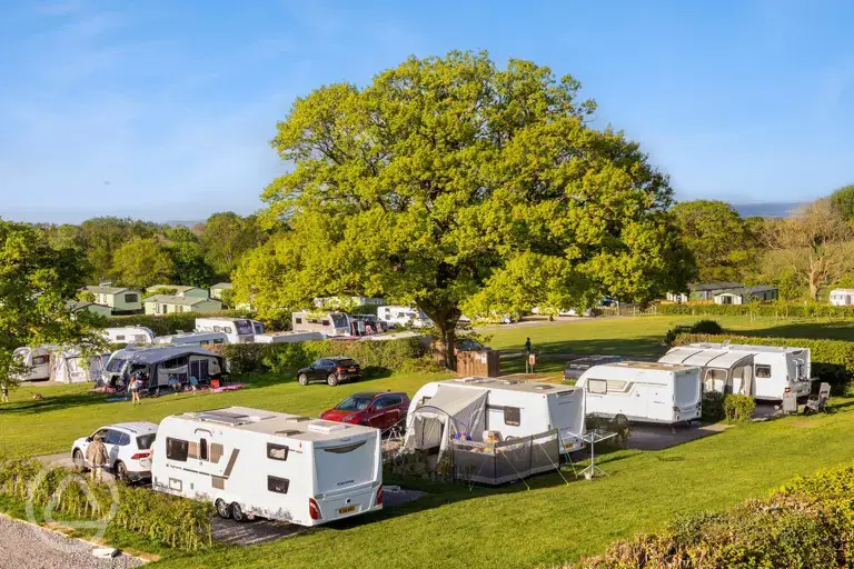 Electric hardstanding pitches at Woodhouse Farm Holiday Park