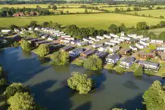 Aerial of the park and fishing lakes