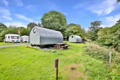 Riverside camping pods exterior (four persons)
