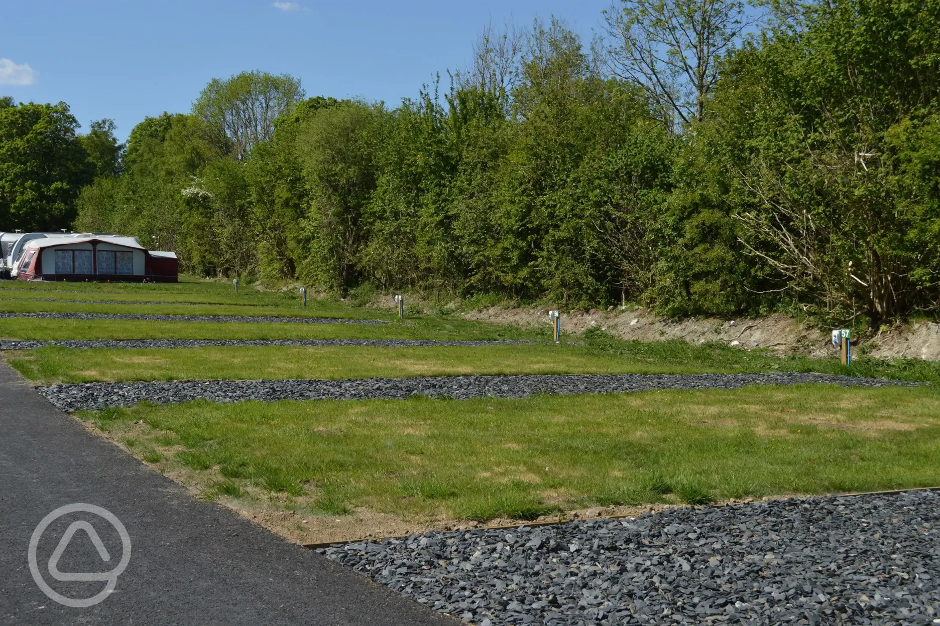 Fully serviced grass pitches