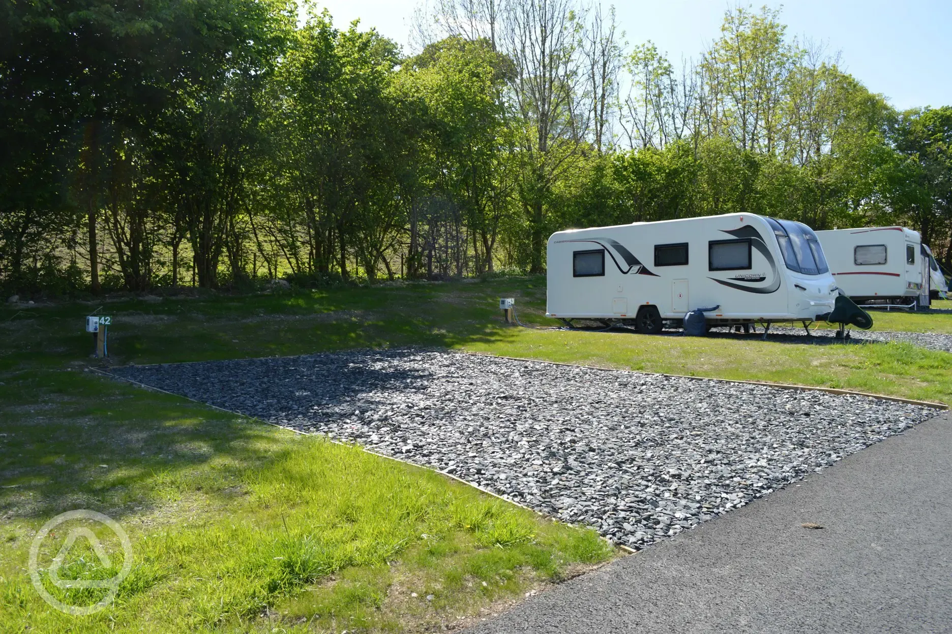 Fully serviced hardstanding pitches