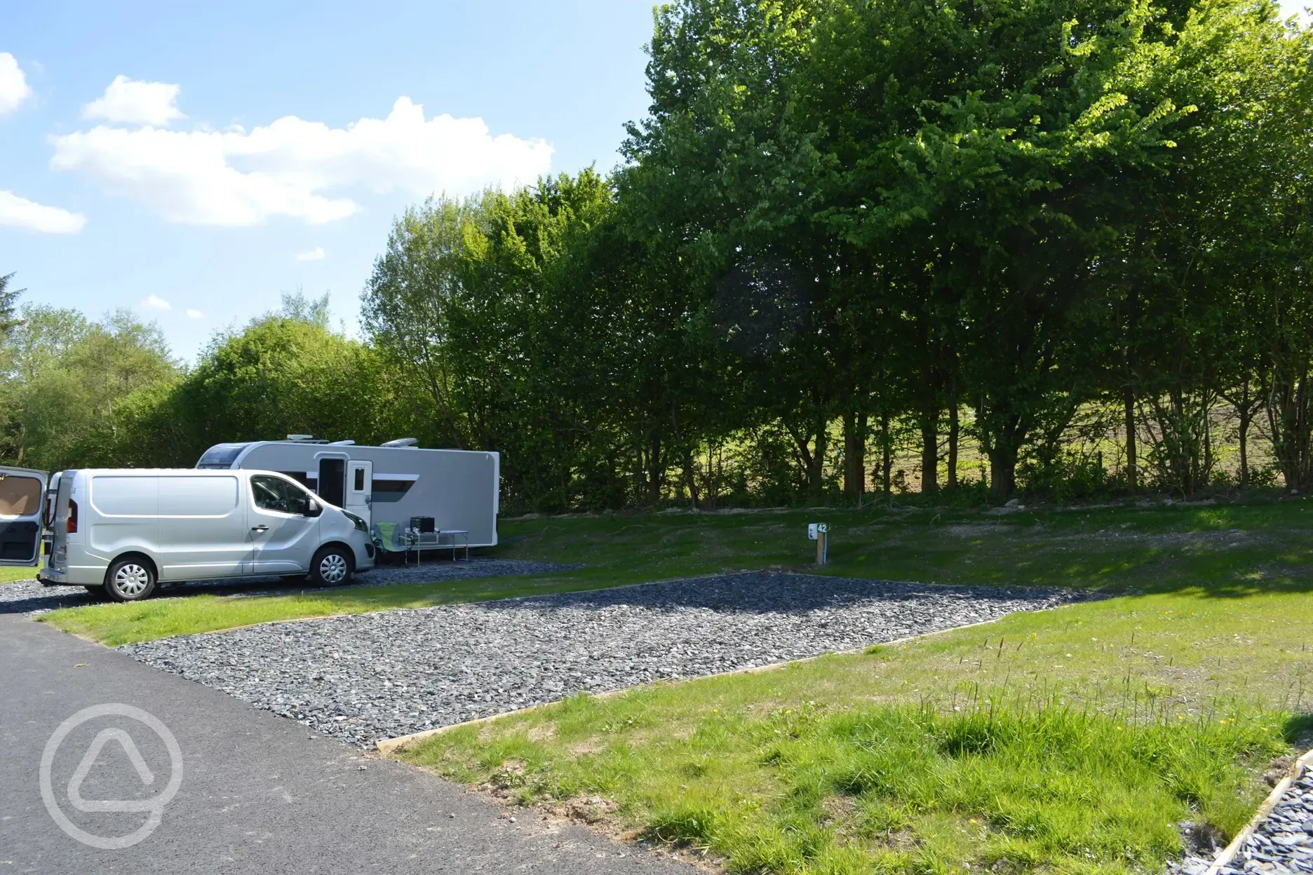 Fully serviced hardstanding pitches