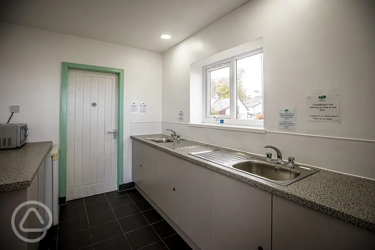 Indoor washing up area