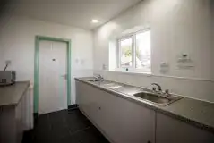Indoor washing up area
