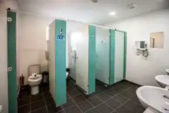 Toilets with access to a hair dryer