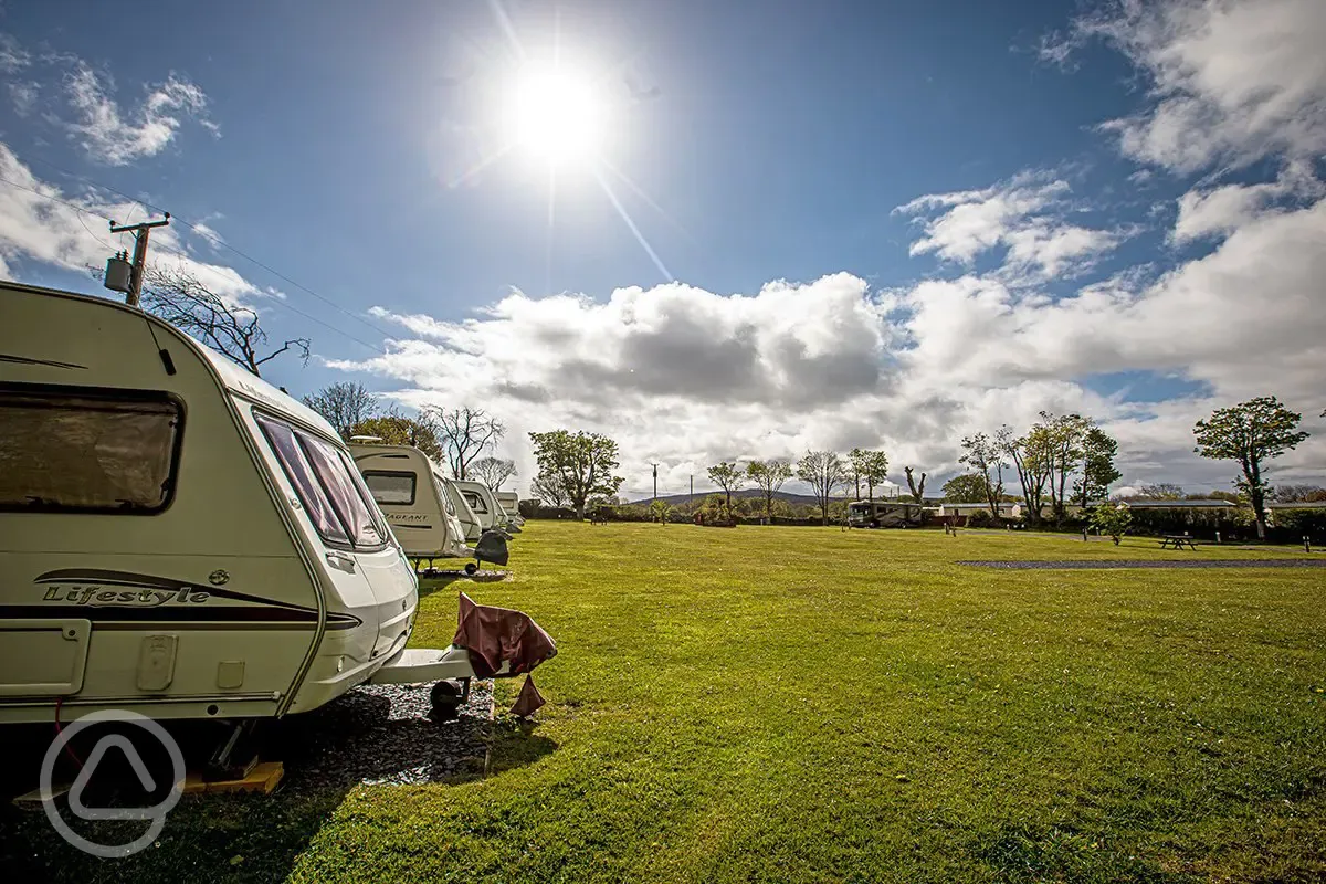 Electric serviced hardstanding pitches