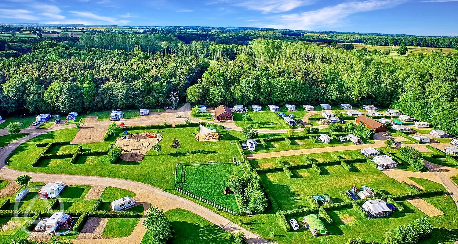 Aerial of the campsite