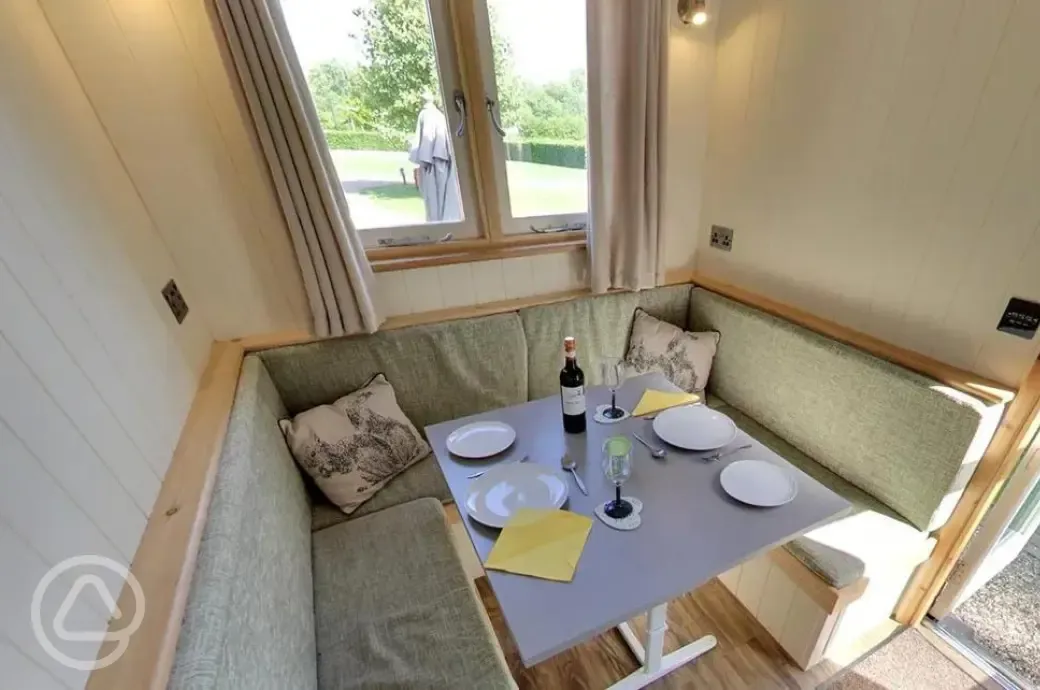 Shepherd's hut interior