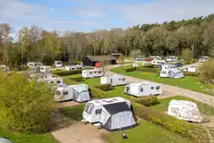 Aerial of the hardstanding pitches in the main area of the park Aerial of the hardstanding pitches in the main area of the park