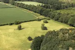 Aerial of the summer Muntjac camping field Aerial of the summer Muntjac camping field