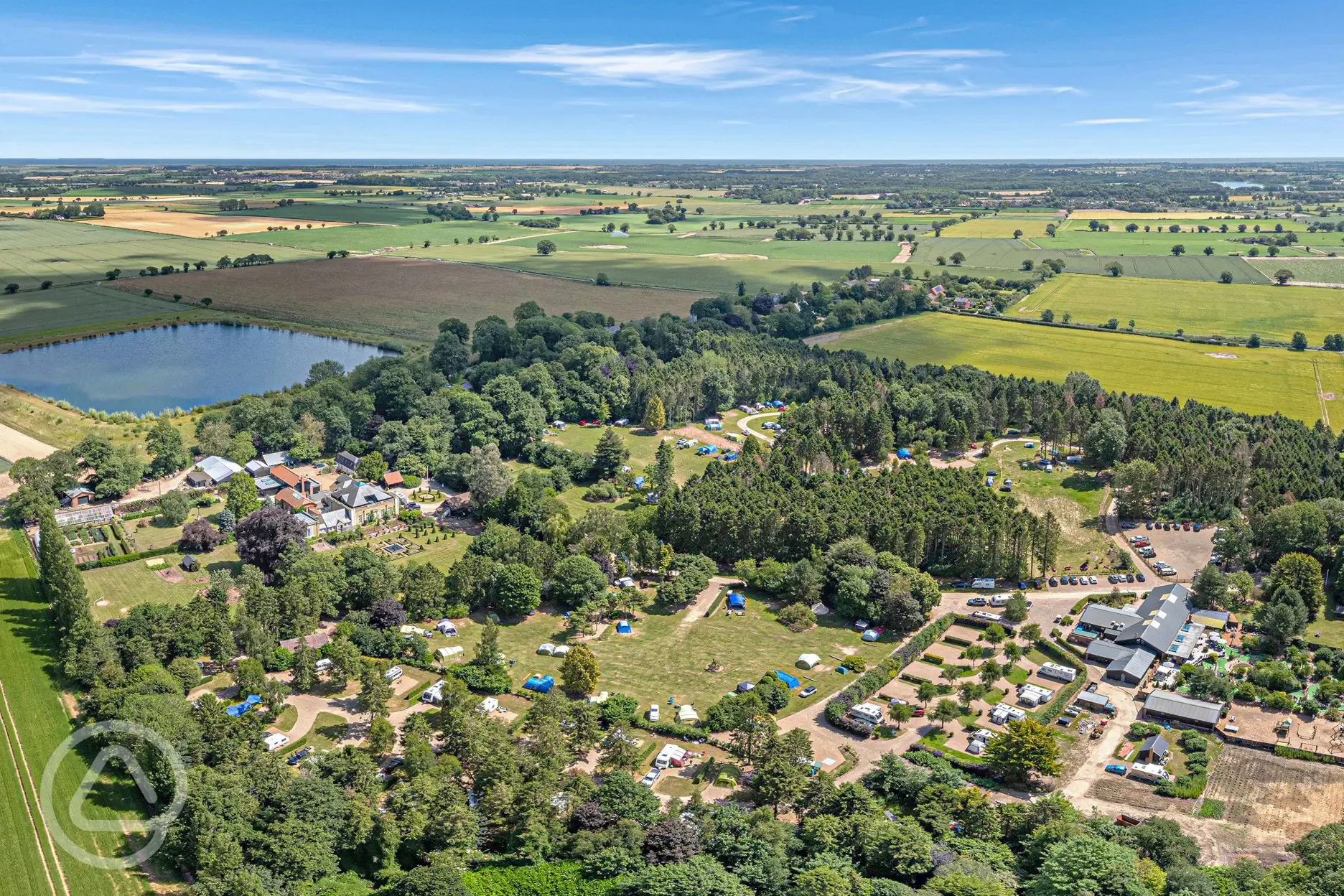 Aerial of the campsite