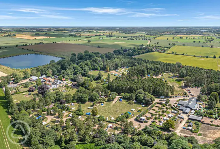 Aerial of the campsite