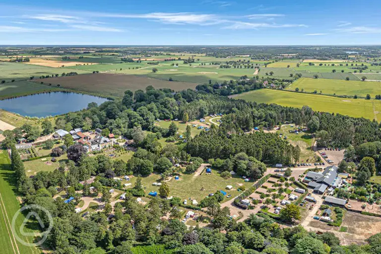 Aerial of the campsite