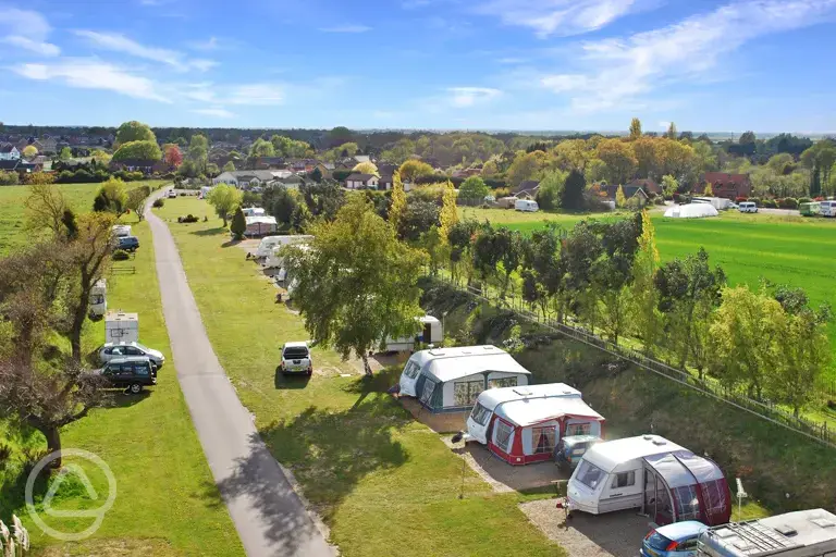 Aerial of the campsite