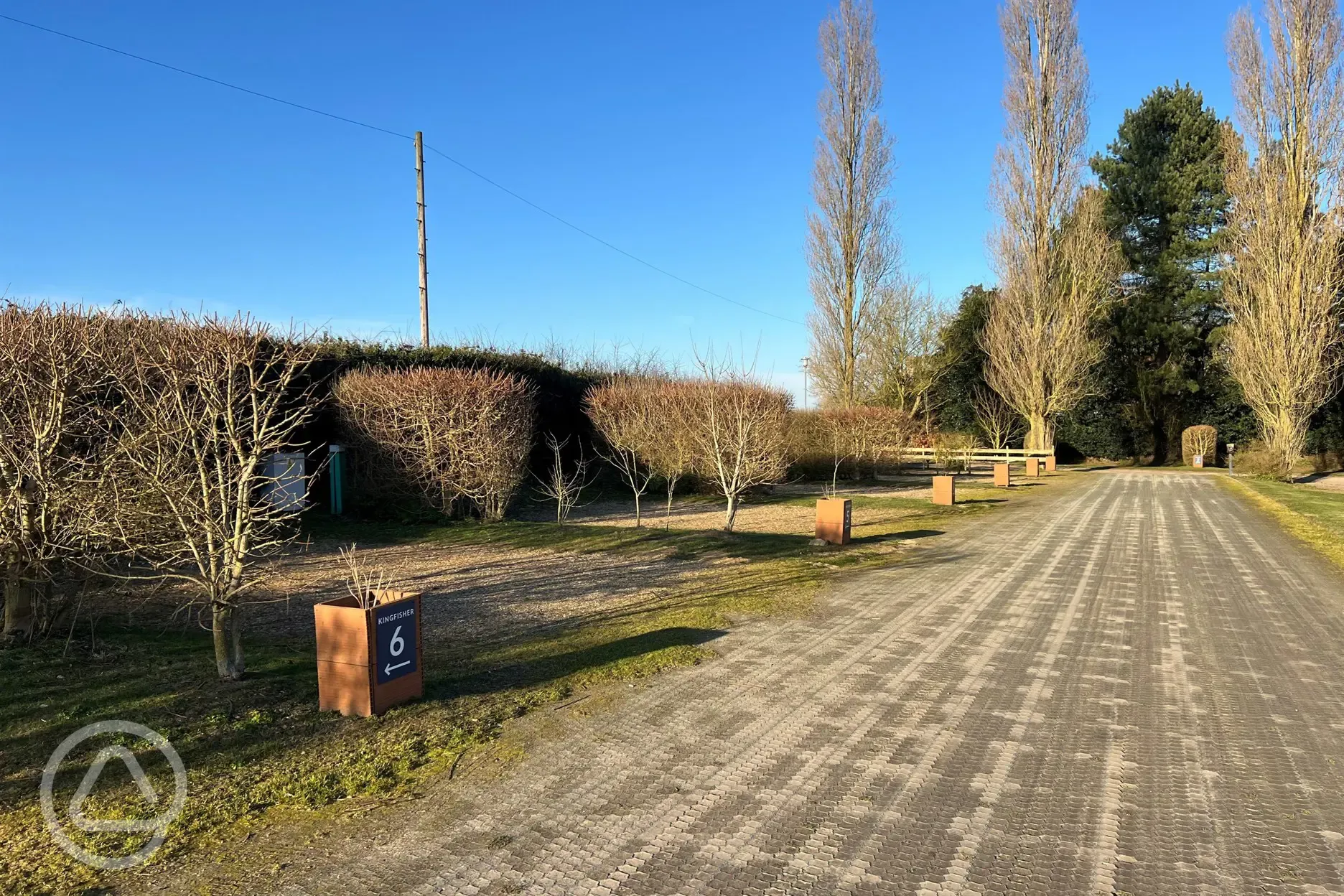 Kingfisher fully serviced pitches (7m x 9m) with electric, water and grey waste