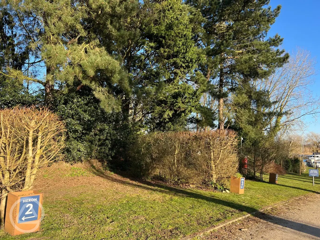 Electric heron touring pitches (6m x 8.5m) with 16 amp hook ups