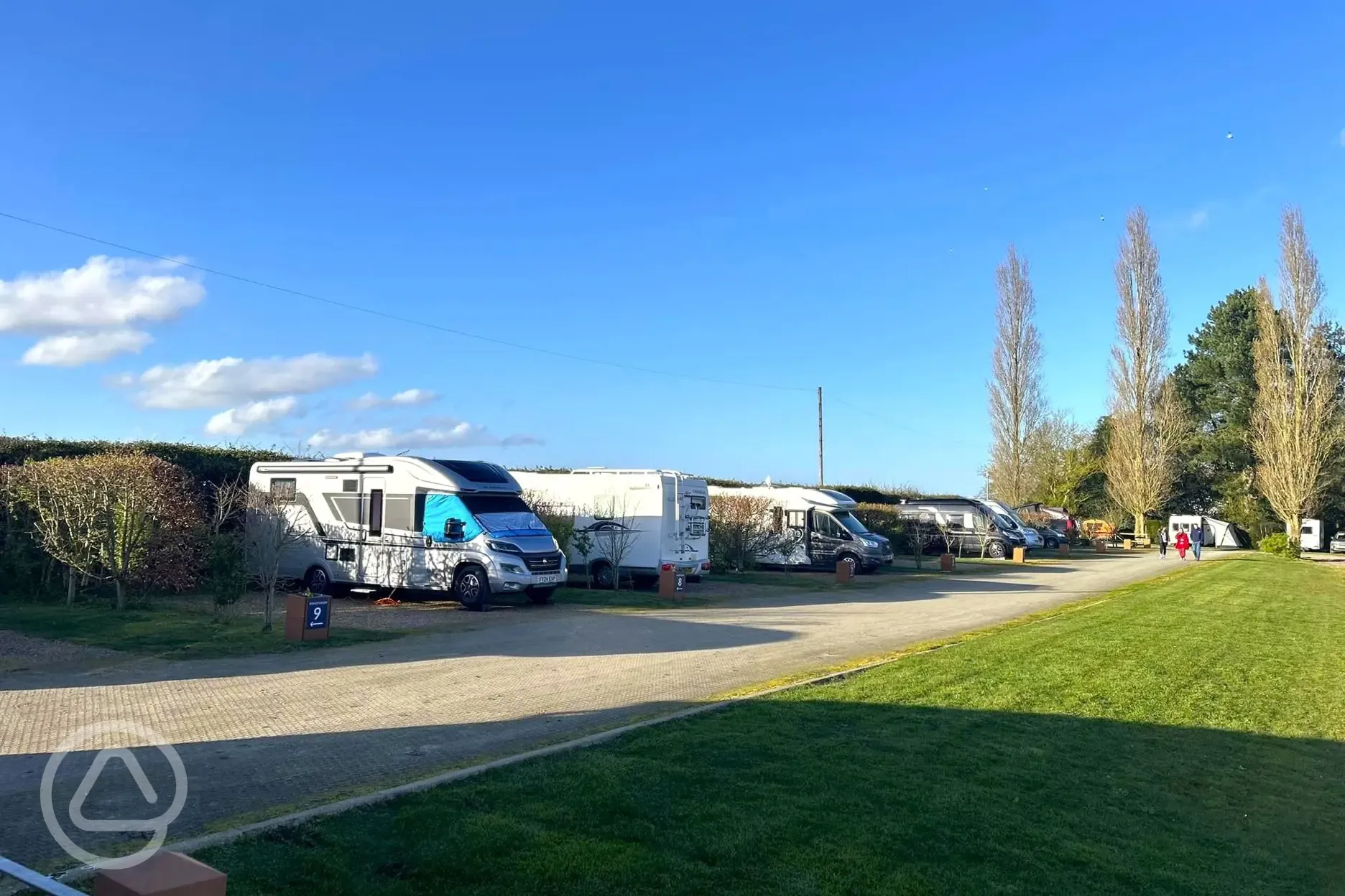 Electric hardstanding touring pitches (7m x 9m)