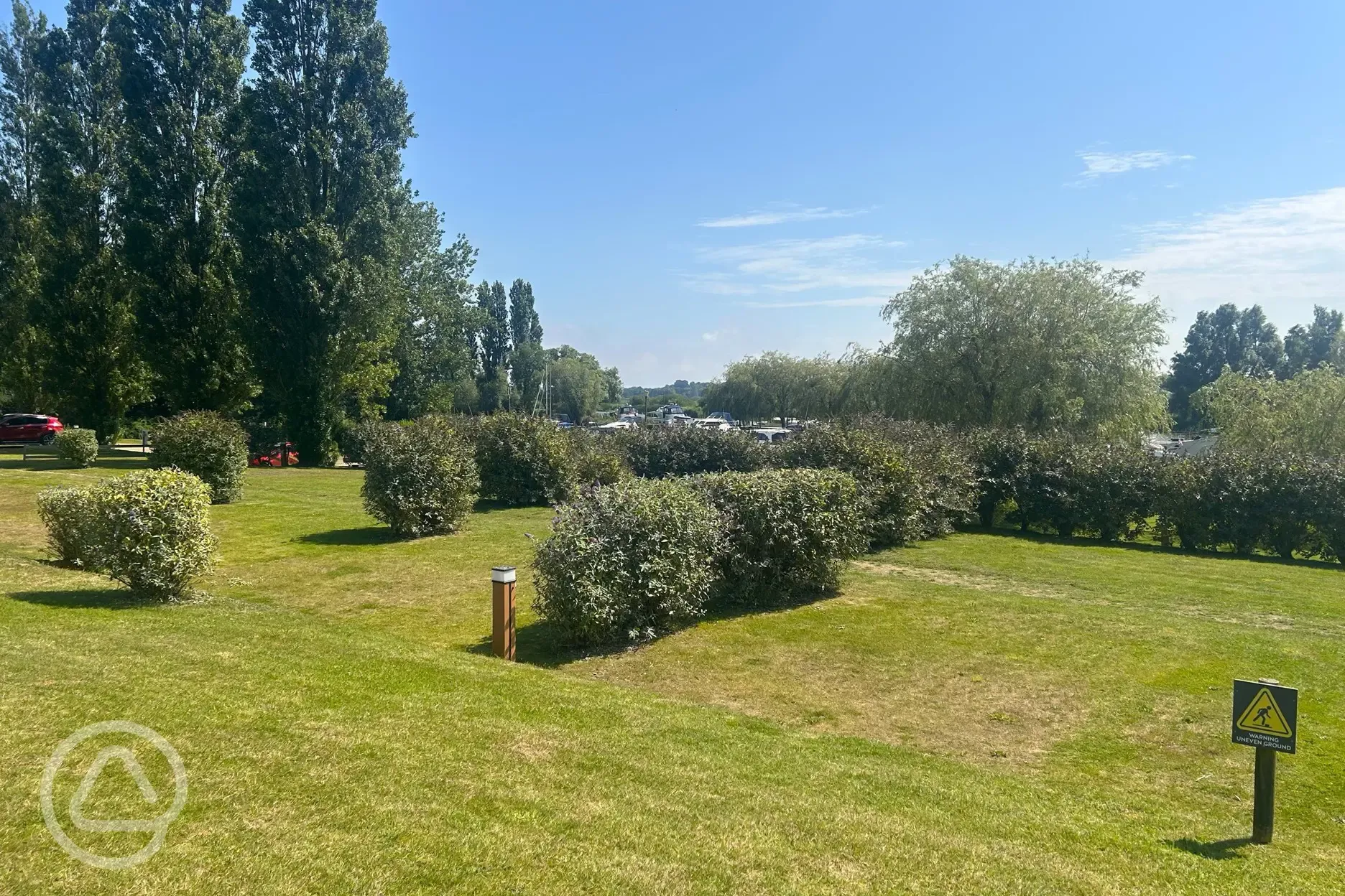 Electric grass bittern pitches (9m x 8m) with 16 amp hook ups