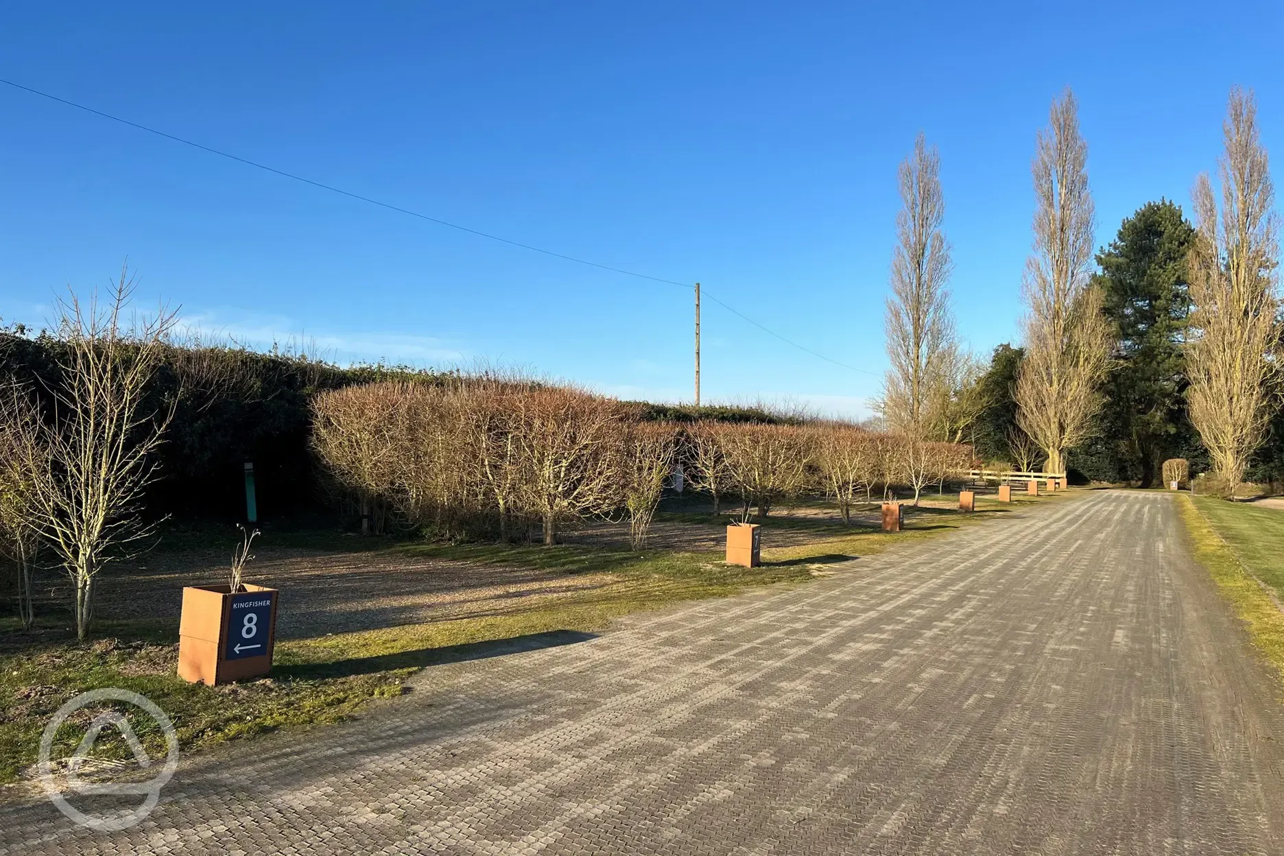 Kingfisher fully serviced pitches (7m x 9m) with electric, water and grey waste