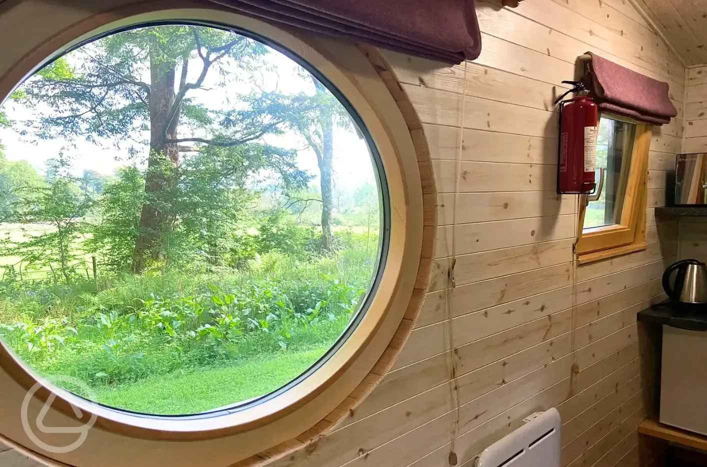 Bothie camping pod views (Alder and Larch)