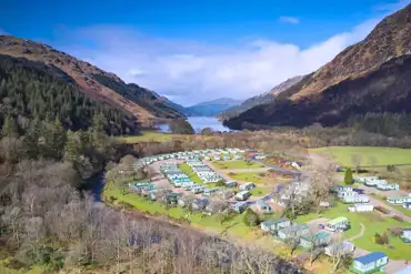 Aerial of the park and Loch Eck