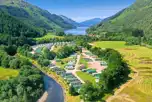 Aerial of the park and Loch Eck