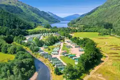 Aerial of the park and Loch Eck