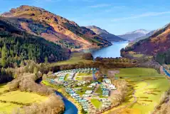 Aerial of the park and Loch Eck