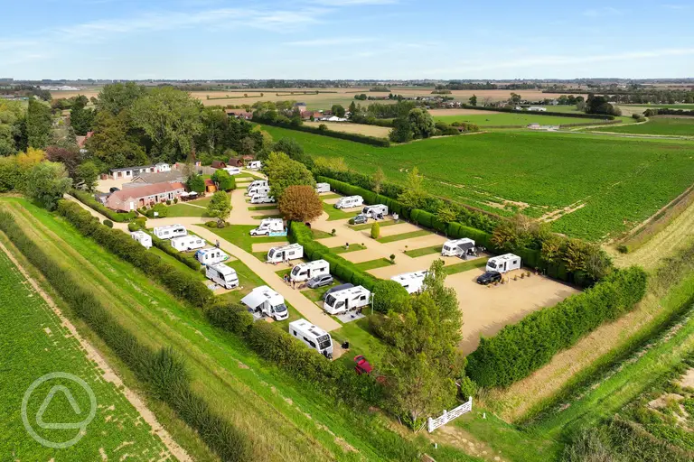 Aerial of Delph Bank Touring and Glamping Park