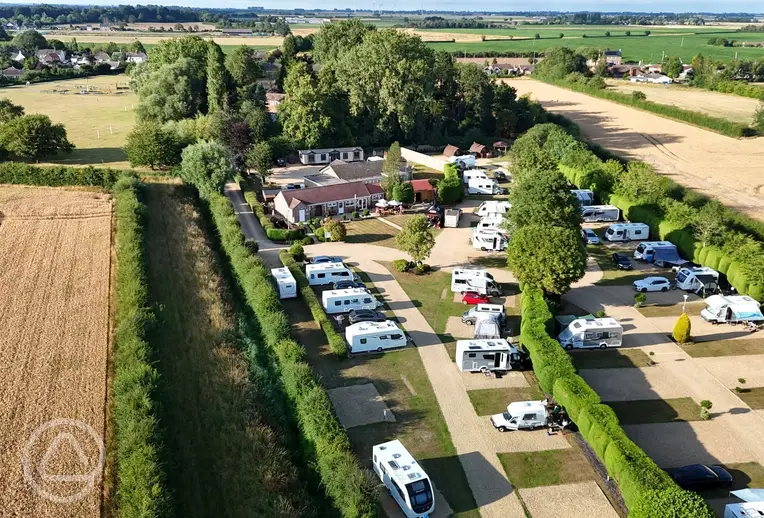 Aerial of Delph Bank Touring and Glamping Park