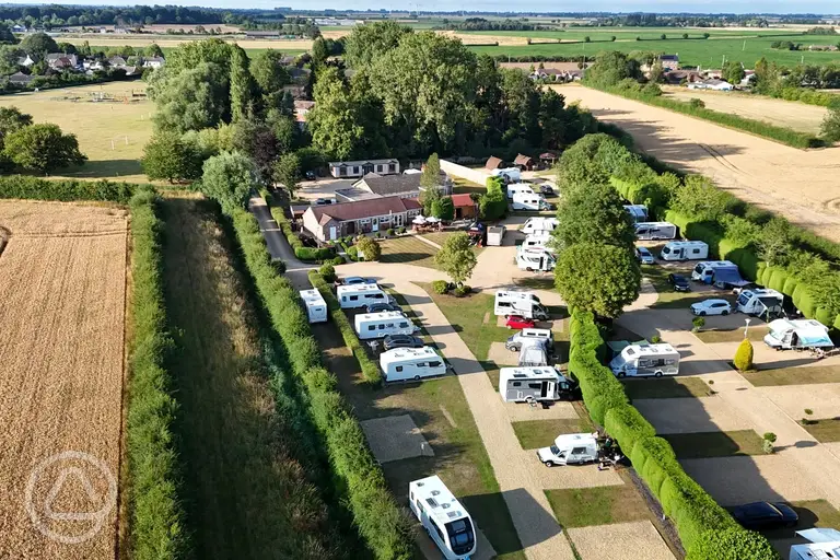Aerial of Delph Bank Touring and Glamping Park