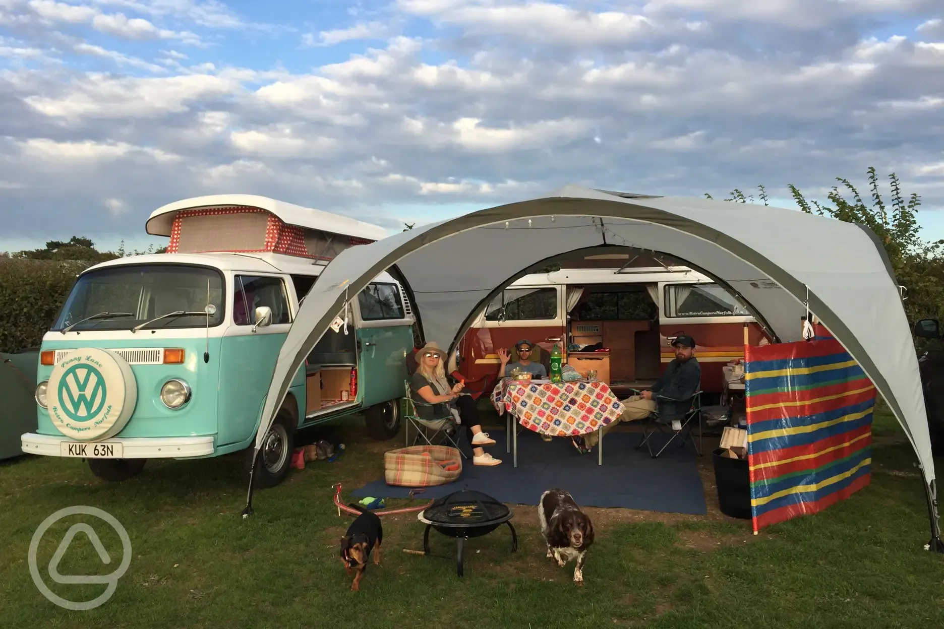 VW Campervan and awning