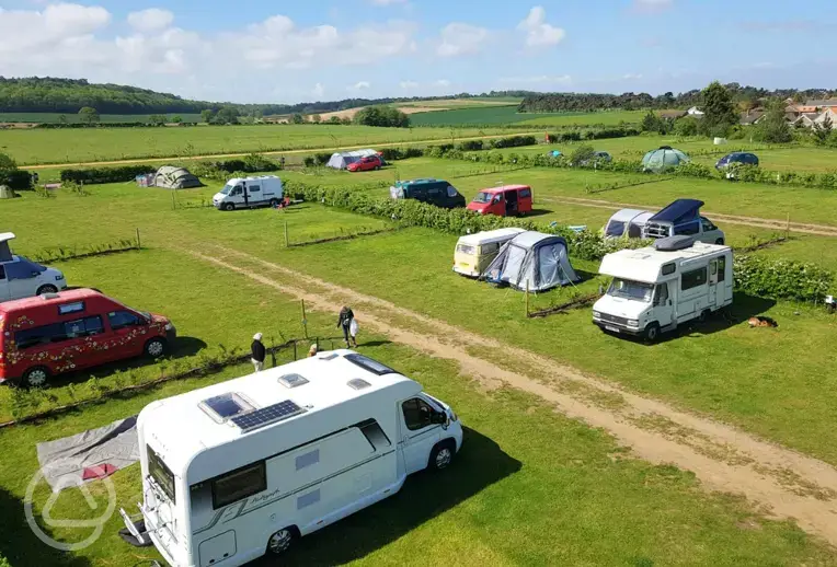 Aerial of the campsite