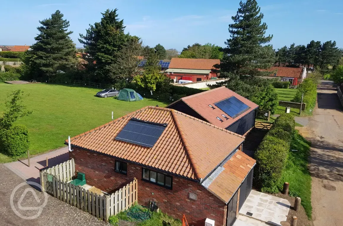 Aerial of the facilities block