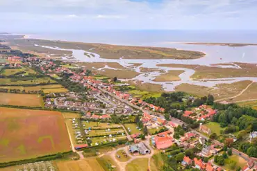 Aerial of the site and nearby coast