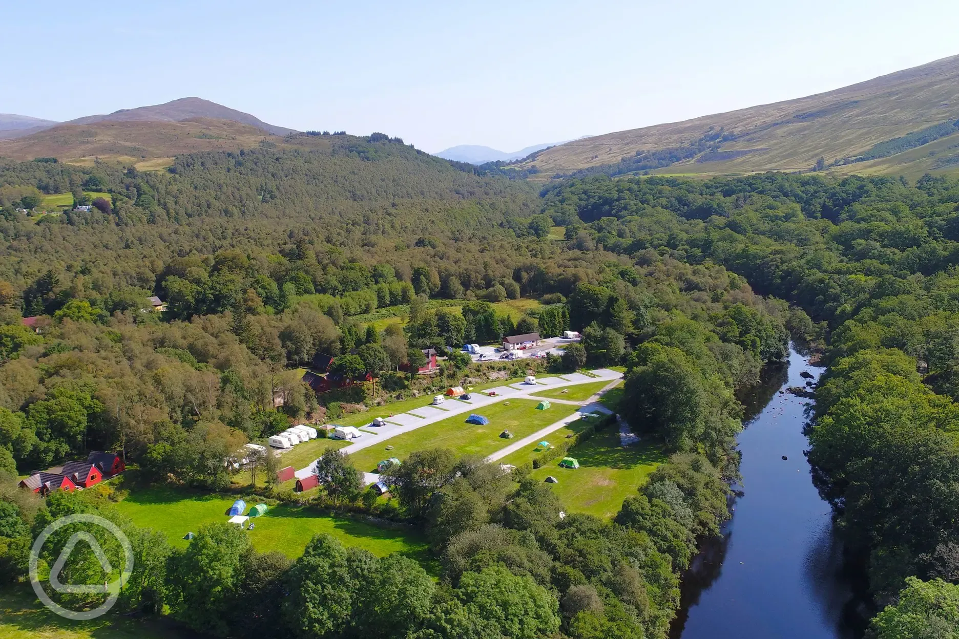 Aerial of the campsite