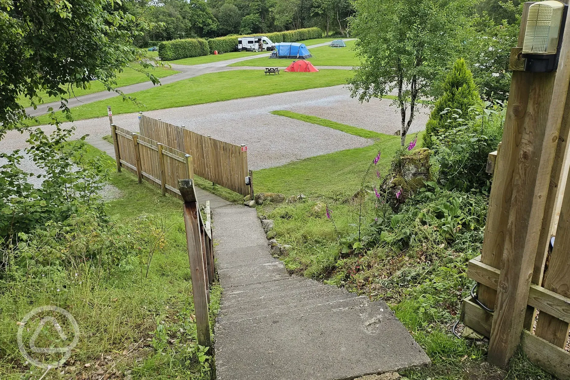 Step access to the facilities