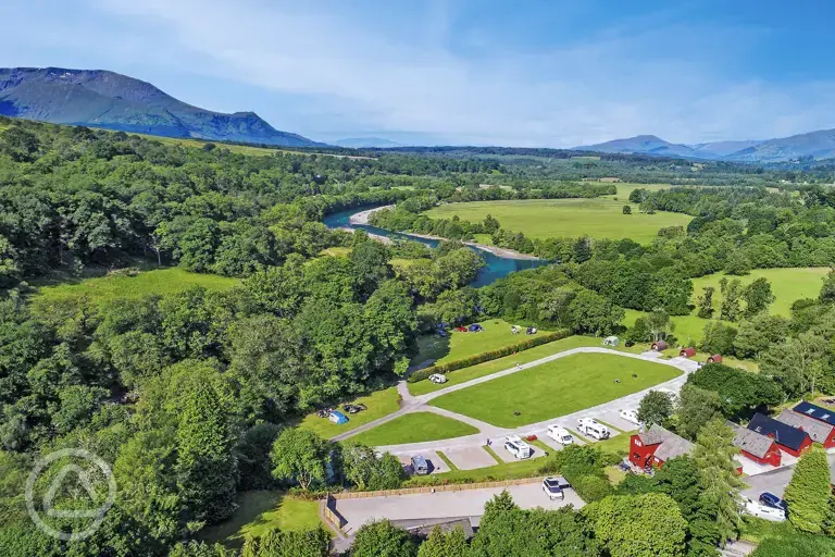 Aerial of the campsite