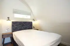 Superior ensuite glamping pod with wood fired hot tub - bedroom